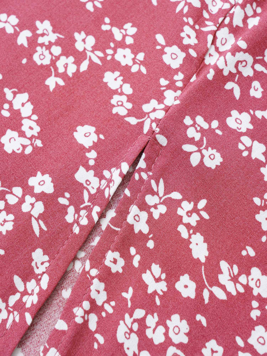 Bloom Dress - Flutter Sleeve Ditsy Floral Pocket Split Maxi Dress