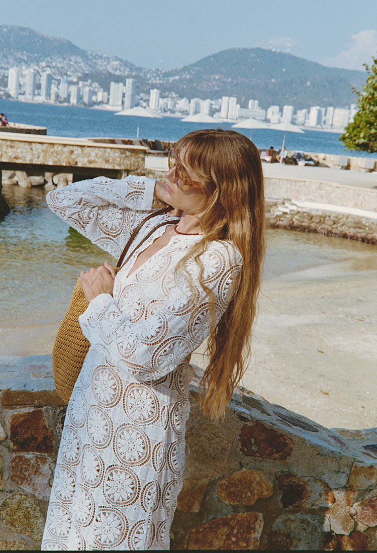 Martino White Crochet Dress