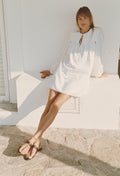 Jonita White Embroidered Cotton Dress