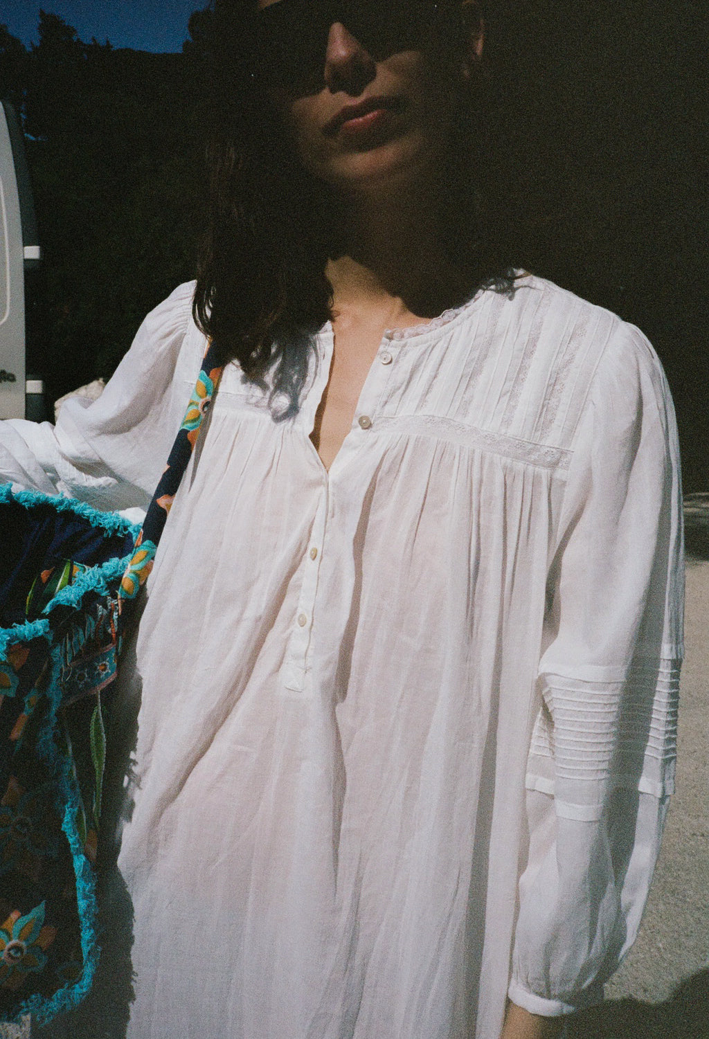 Ingrid White Cotton Voile Dress