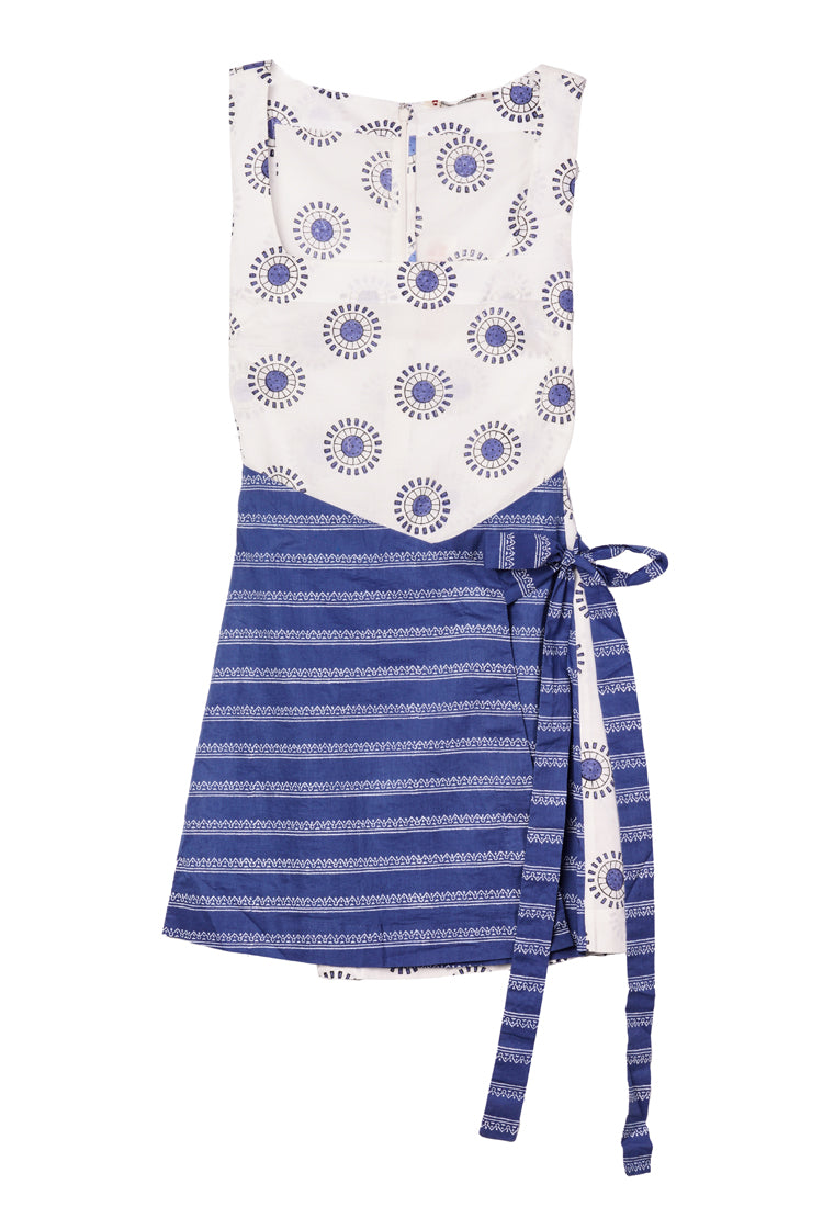 Kimo Sundial Block Print Cotton Dress