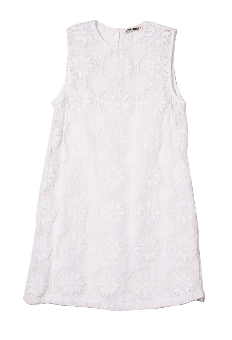 Indus White Crochet Dress