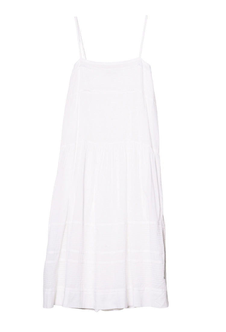 Katy White Cotton Voile Dress