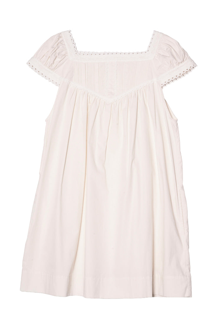 Brynn Ivory Cotton Poplin Dress